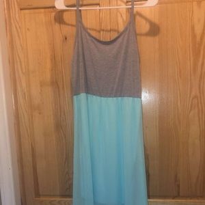 Grey and Teal Dress